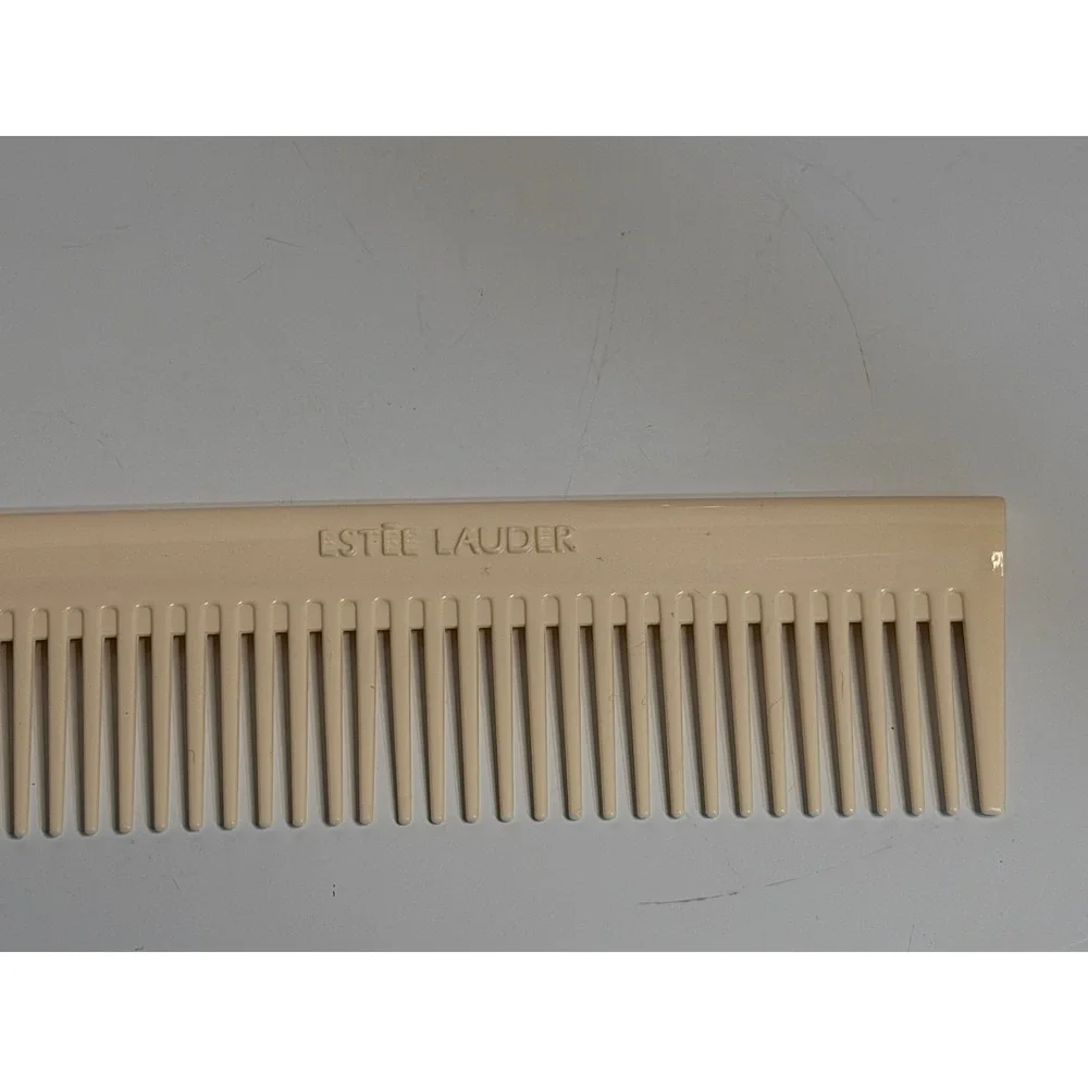 VTG Estee Lauder Hair Comb‎ Cream Wide Tooth Detangler Vanity Beauty Accessory